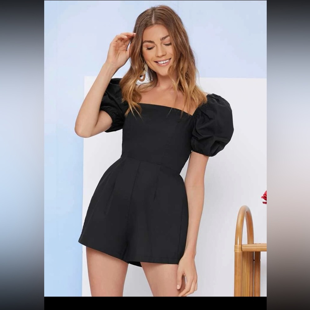 Square Neck Puff
Sleeve Romper